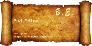 Bud Edina névjegykártya
